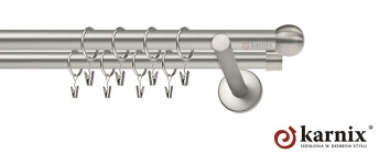 Karnisz nowoczesny NEO 19/19mm Kula chrom mat