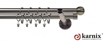 Karnisz nowoczesny NEO 19/19mm Kula antracyt