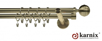 Karnisz nowoczesny NEO 19/19mm Kula Elegant antyk mosiądz