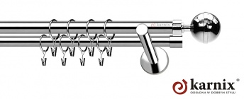 Karnisz nowoczesny NEO 19/19mm Kula Elegant INOX