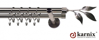 Karnisz nowoczesny NEO 19/19mm Liść antracyt