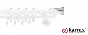 Karnisz nowoczesny NEO 19/19mm Loca biały