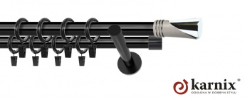 Karnisz nowoczesny NEO 19/19mm Loca czarny