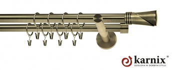 Karnisz nowoczesny NEO 19/19mm Loca antyk mosiądz