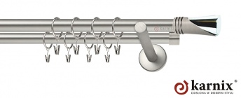 Karnisz nowoczesny NEO 19/19mm Loca chrom mat