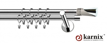 Karnisz nowoczesny NEO 19/19mm Loca INOX