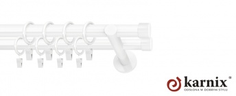 Karnisz nowoczesny NEO 19/19mm Luna biały