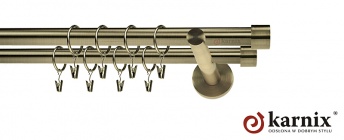 Karnisz nowoczesny NEO 19/19mm Luna antyk mosiądz