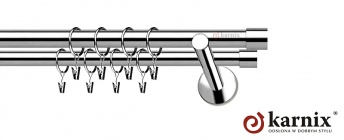 Karnisz nowoczesny NEO 19/19mm Luna INOX