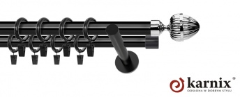 Karnisz nowoczesny NEO 19/19mm Milano czarny