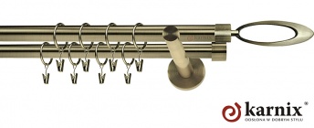 Karnisz nowoczesny NEO 19/19mm Mirella antyk mosiądz