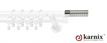 Karnisz nowoczesny NEO 19/19mm Optima biały