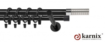 Karnisz nowoczesny NEO 19/19mm Optima czarny