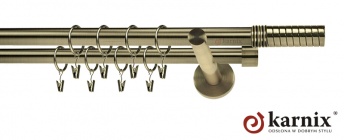 Karnisz nowoczesny NEO 19/19mm Optima antyk mosiądz