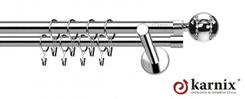 Karnisz nowoczesny NEO 19/19mm Pico Crystal INOX