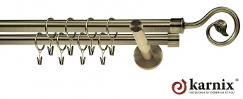 Karnisz nowoczesny NEO 19/19mm Spiralka antyk mosiądz