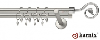 Karnisz nowoczesny NEO 19/19mm Spiralka chrom mat