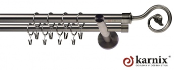 Karnisz nowoczesny NEO 19/19mm Spiralka antracyt