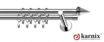 Karnisz nowoczesny NEO 19/19mm Stożek INOX