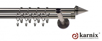 Karnisz nowoczesny NEO 19/19mm Stożek antracyt