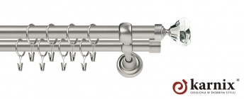 Karnisze Metalowe Rzymskie 25/25mm Clarex Crystal chrom mat