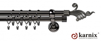 Karnisze Metalowe Rzymskie 25/25mm Fantazja antracyt