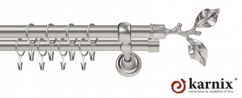 Karnisze Metalowe Rzymskie 25/25mm Gałązka chrom mat