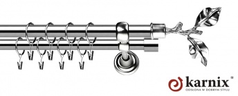 Karnisze Metalowe Rzymskie 25/25mm Gałązka INOX