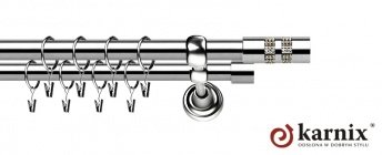 Karnisze Metalowe Rzymskie 25/25mm Lanso Crystal INOX