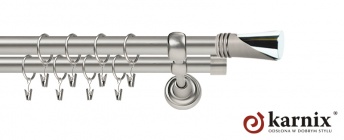 Karnisze Metalowe Rzymskie 25/25mm Loca chrom mat