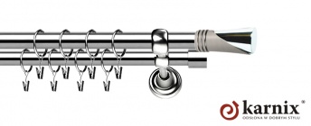 Karnisze Metalowe Rzymskie 25/25mm Loca INOX