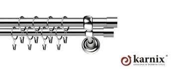Karnisze Metalowe Rzymskie 25/25mm Luna INOX