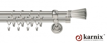 Karnisze Metalowe Rzymskie 25/25mm Matrix chrom mat