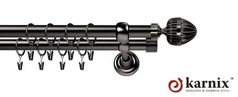 Karnisze Metalowe Rzymskie 25/25mm Milano antracyt