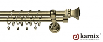 Karnisze Metalowe Rzymskie 25/25mm Orto antyk mosiądz