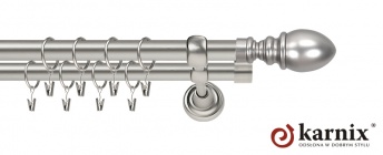 Karnisze Metalowe Rzymskie 25/25mm Owal chrom mat