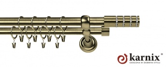 Karnisze Metalowe Rzymskie 25/25mm Rosetti Crystal antyk mosiądz