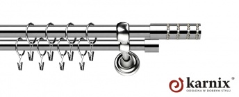 Karnisze Metalowe Rzymskie 25/25mm Rosetti Crystal INOX