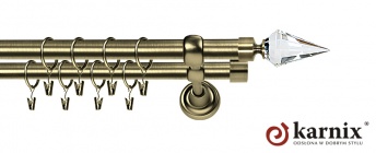 Karnisze Metalowe Rzymskie 25/25mm Veneto Crystal  antyk mosiądz