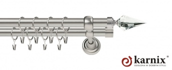 Karnisze Metalowe Rzymskie 25/25mm Veneto Crystal  chrom mat