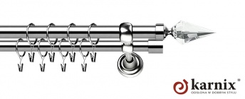 Karnisze Metalowe Rzymskie 25/25mm Veneto Crystal  INOX