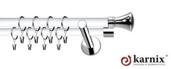 Karnisze Nowoczesne NEO Prestige 19/19mm Liberty INOX - biały