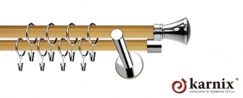 Karnisze Nowoczesne NEO Prestige 19/19mm Liberty INOX - pinia