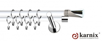 Karnisze Nowoczesne NEO Prestige 19/19mm Loca INOX - biały