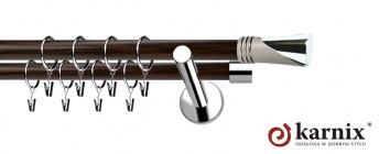 Karnisze Nowoczesne NEO Prestige 19/19mm Loca INOX - wenge