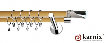 Karnisze Nowoczesne NEO Prestige 19/19mm Loca INOX - pinia