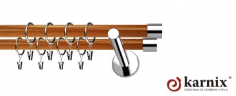 Karnisze Nowoczesne NEO Prestige 19/19mm Luna INOX - calvados