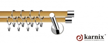 Karnisze Nowoczesne NEO Prestige 19/19mm Luna INOX - pinia