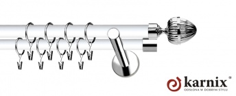 Karnisze Nowoczesne NEO Prestige 19/19mm Milano INOX - biały