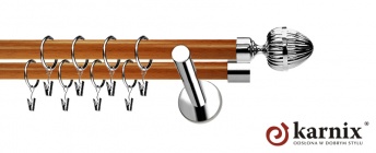 Karnisze Nowoczesne NEO Prestige 19/19mm Milano INOX - calvados